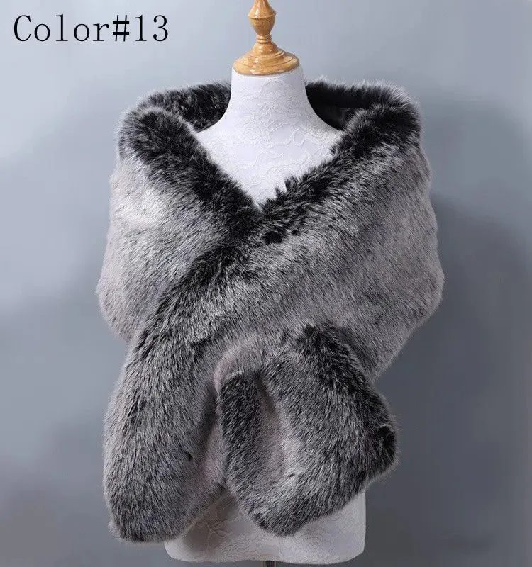 Luna Faux Fur Shawl 42 Colours