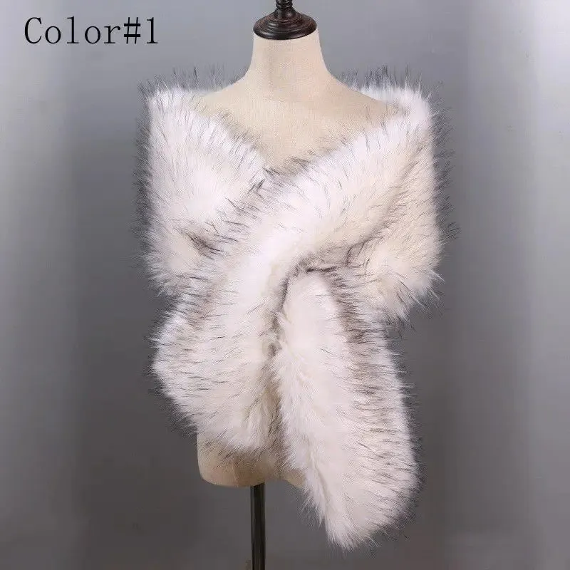 Luna Faux Fur Shawl 42 Colours