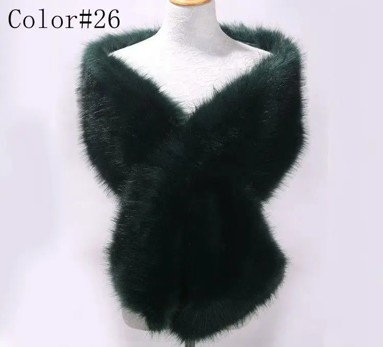 Luna Faux Fur Shawl 42 Colours