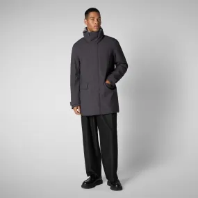 Man's coat Ambrose in charcoal grey melange