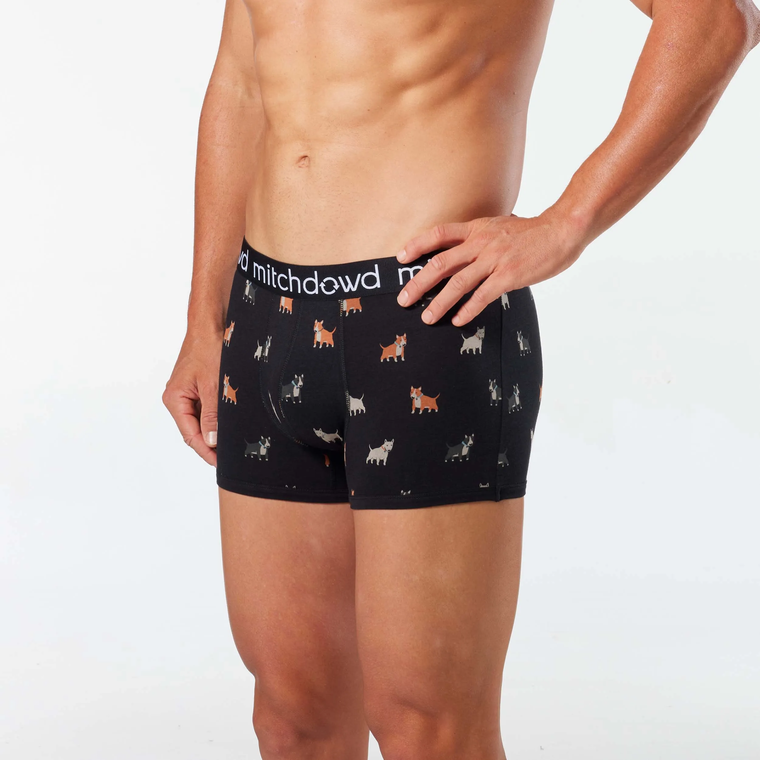 Men's Dogs Bamboo Trunk - Black