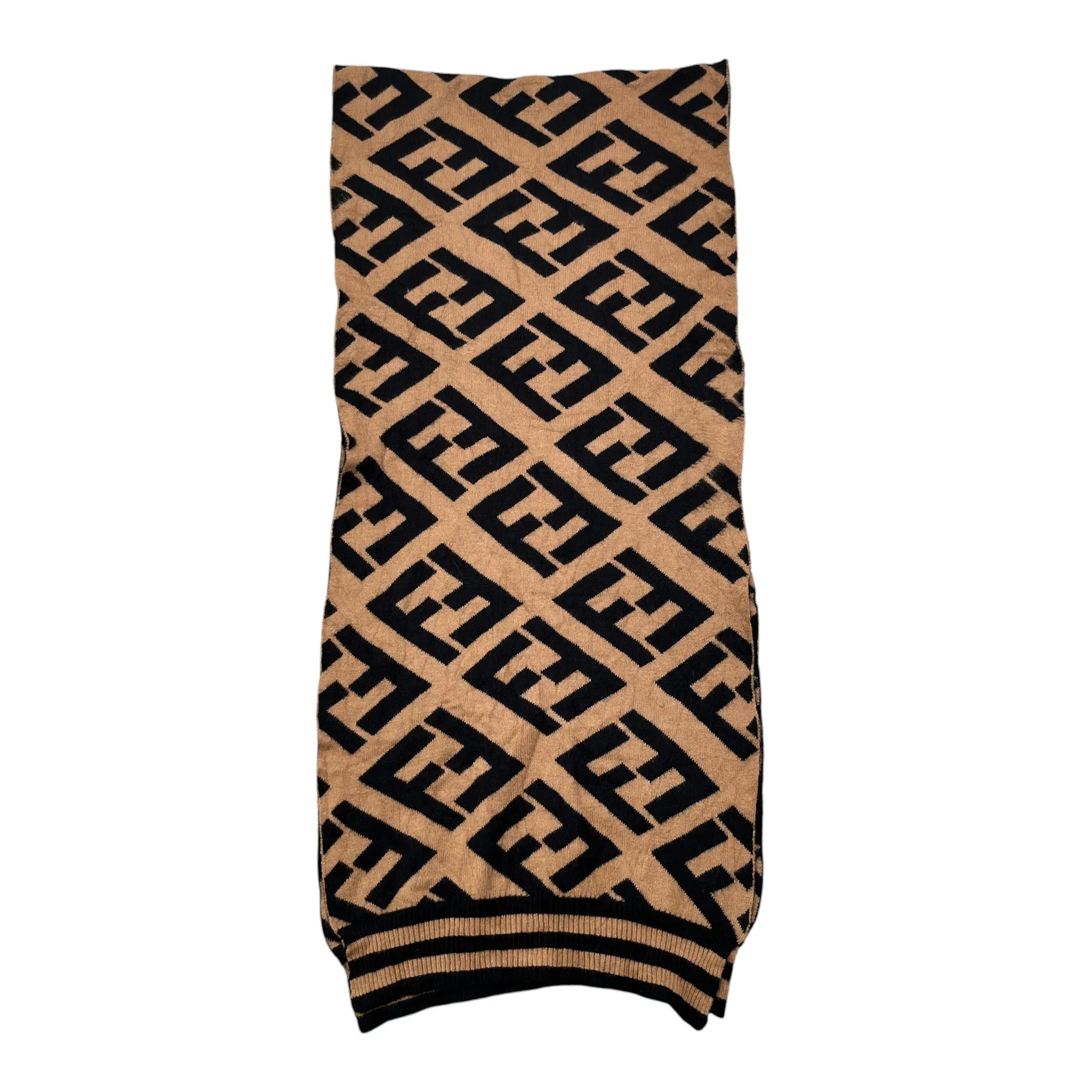 Men's Ff Monogram Scarf Brown