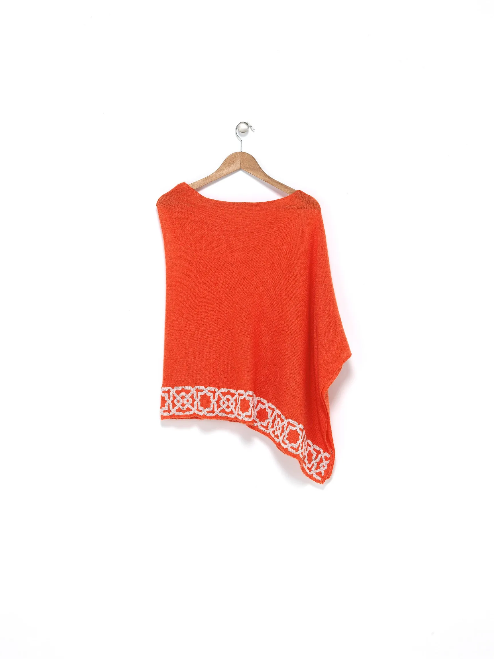 MIXED COLORS CASHMERE PONCHO