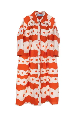 MMS Muted Orange Printed Maxi Dress