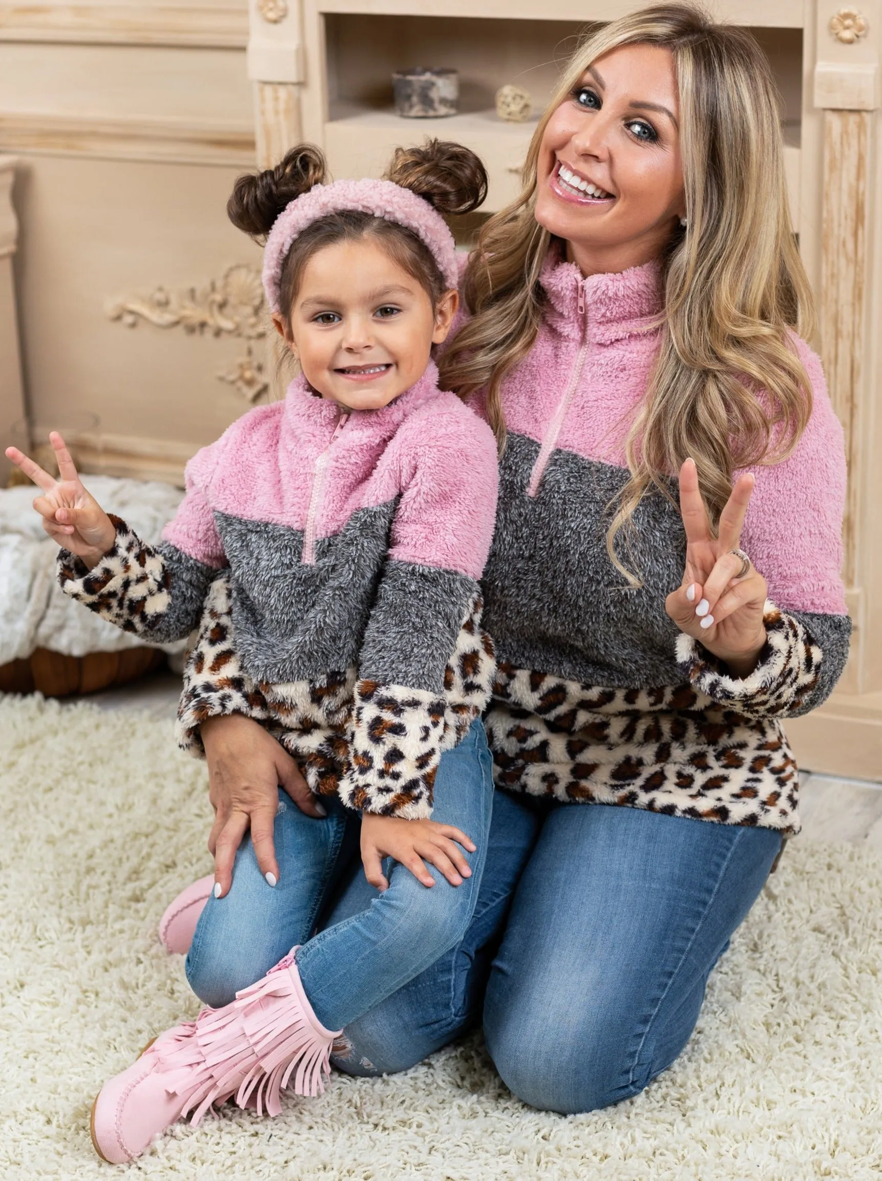 Mommy And Me Fierce Fleece Colorblock Pullover