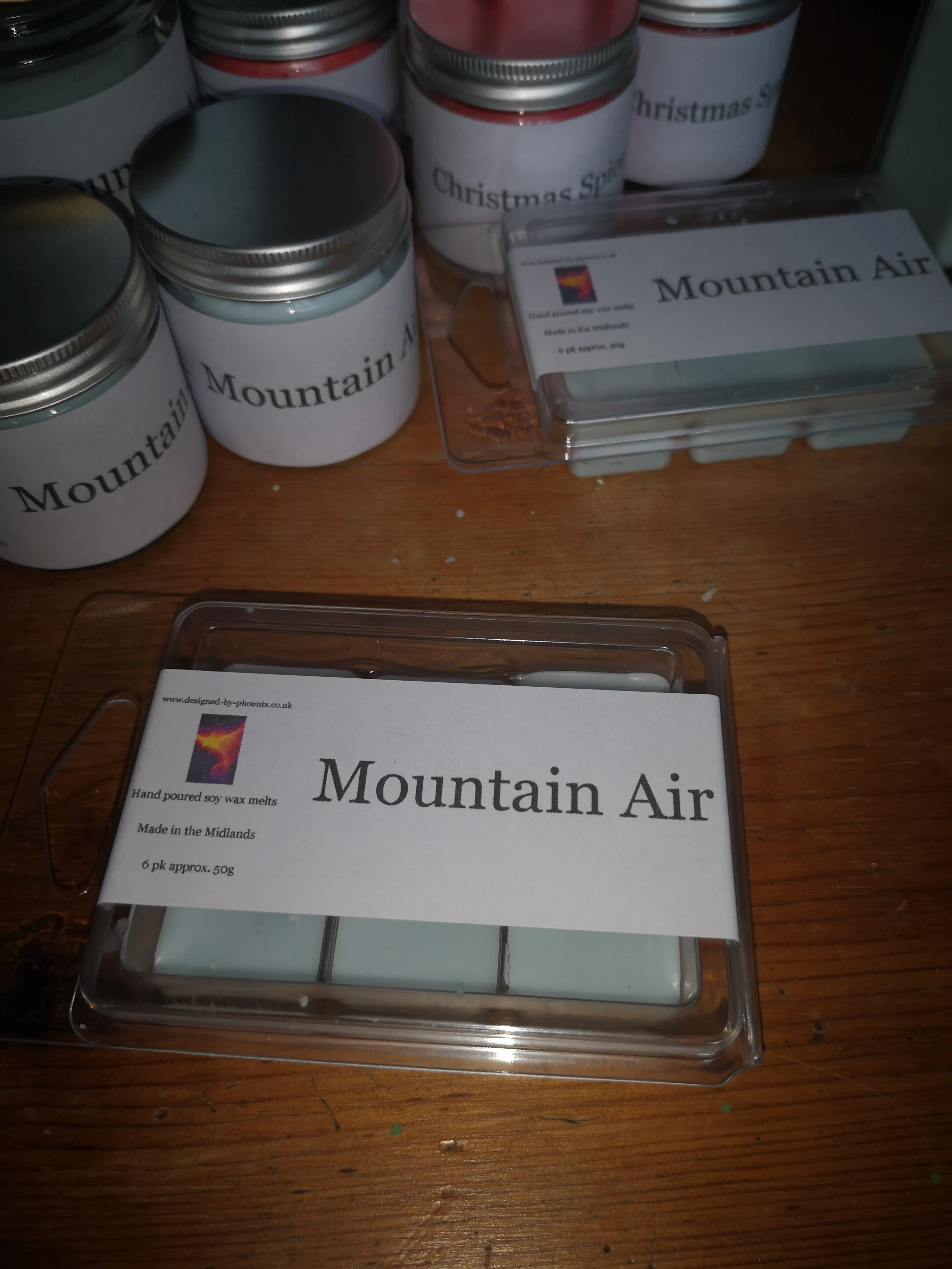 Mountain Air, wax melts and candles, Made in the Midlands