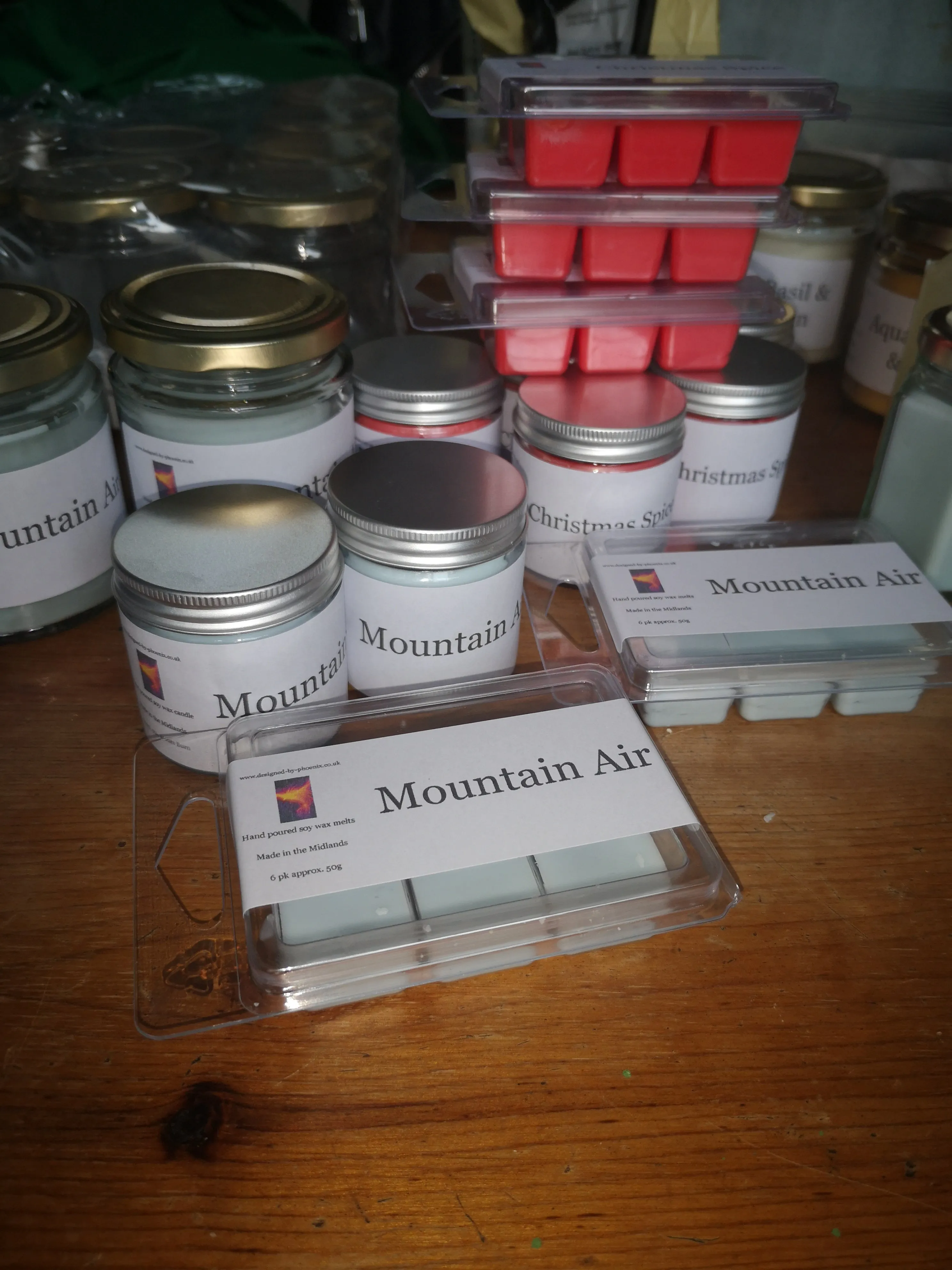 Mountain Air, wax melts and candles, Made in the Midlands