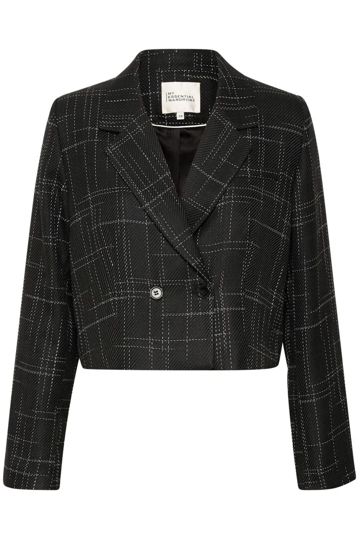 My Essential Wardrobe Freja Short Blazer in Black