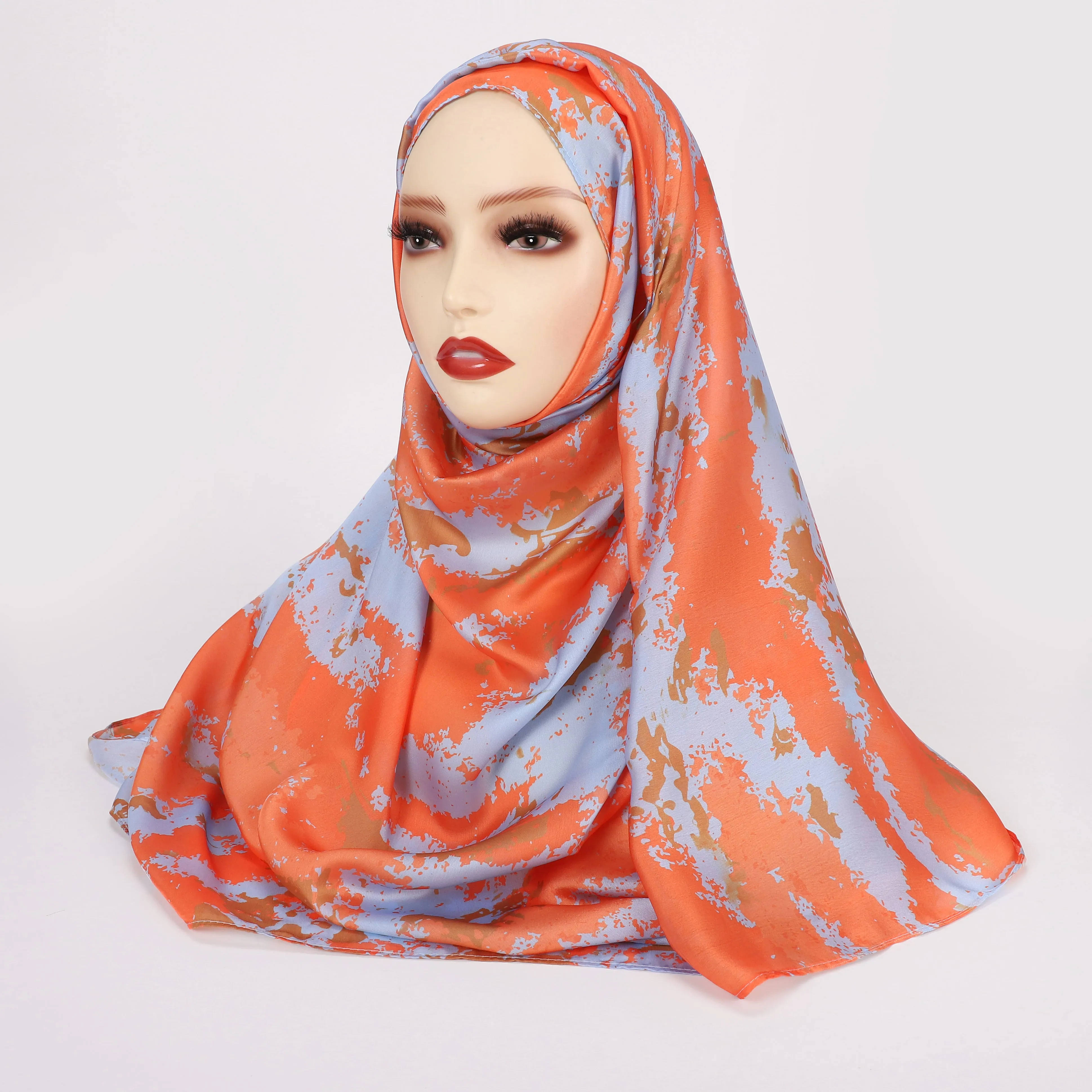 MYX012 Turmeric Tie-Dye Series tudung print hijab/scarf polyester cotton