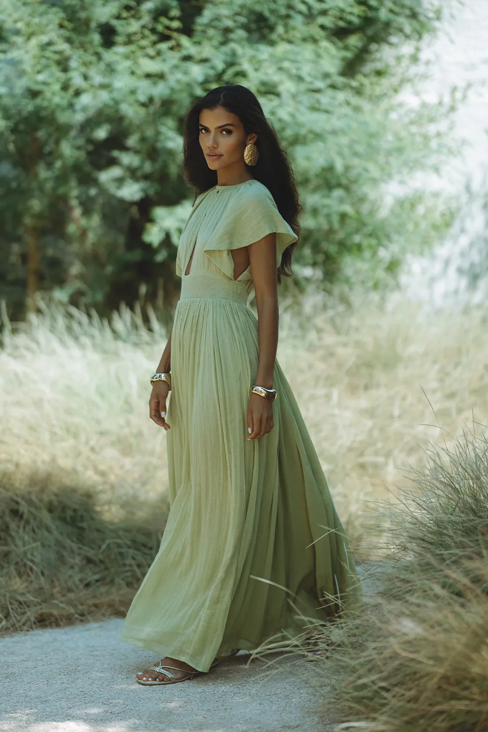 NATASSIA MAXI DRESS - SAGE