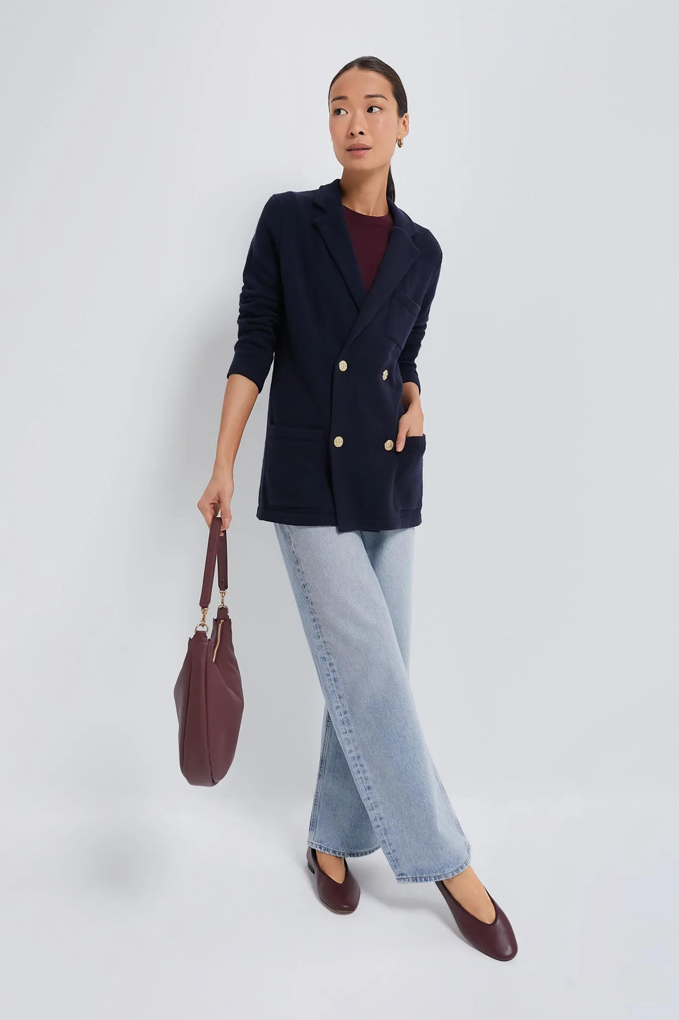 Navy Cashmere Benji Blazer