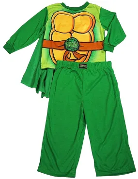 Ninja Turtle Toddler Boys Pajamas with Cape 3T