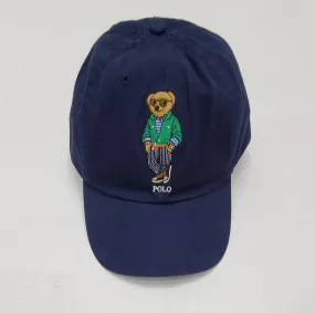 Nwt Polo Ralph Lauren Royal Navy Green Blazer Teddy Bear Adjustable Strap Back