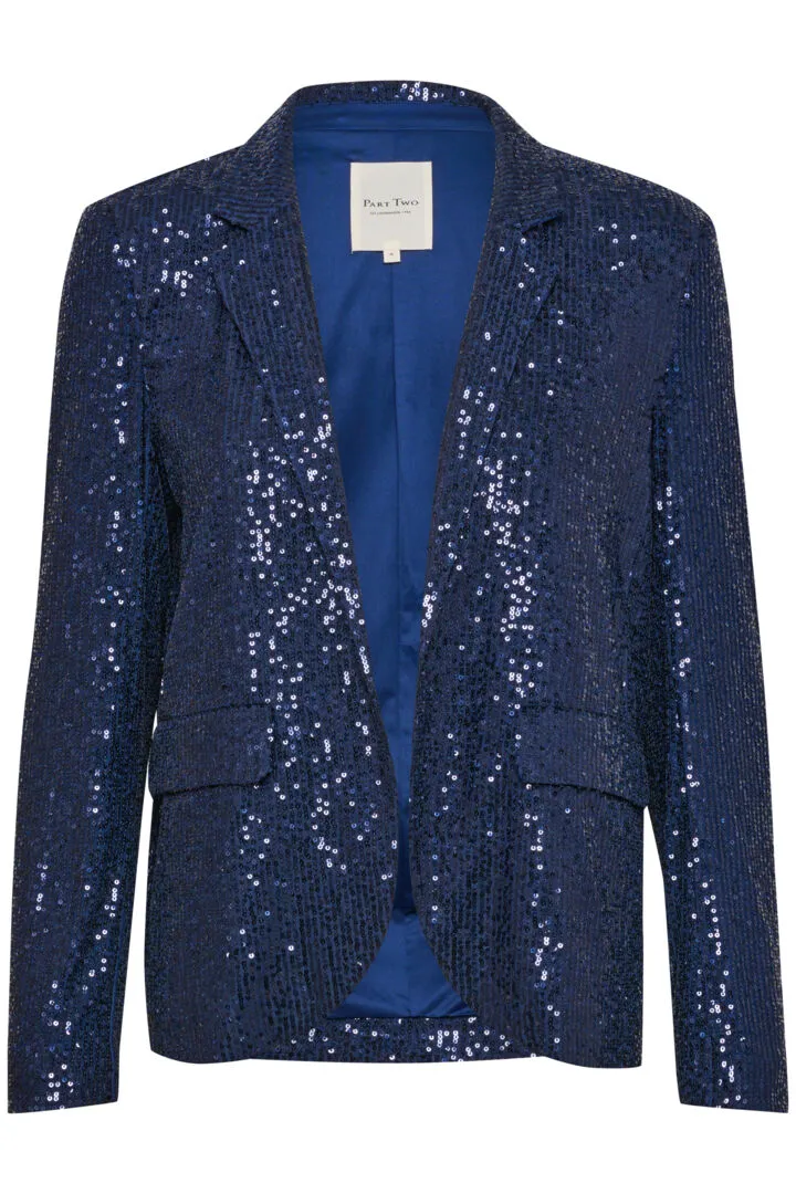 Part Two Darina Blazer in Midnight Sail Sequin