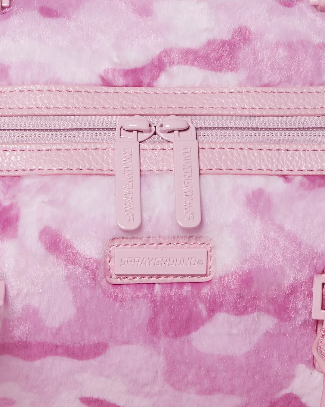 Pink Fur Camo Duffle