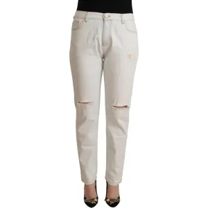 PINKO White Mid Waist Skinny Denim Jeans