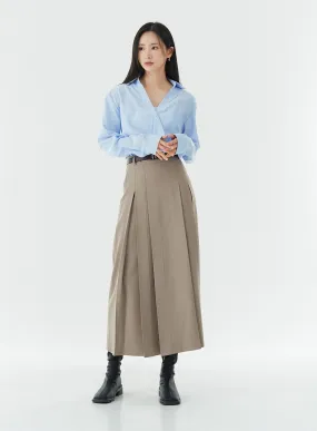 Pintuck Pleated Maxi Skirt OG31