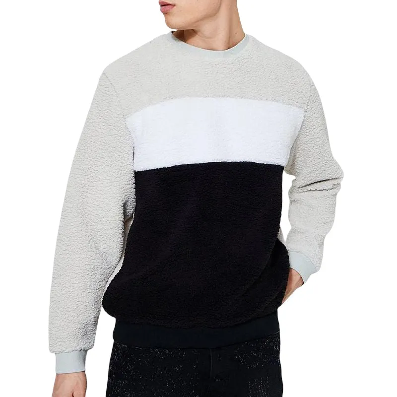 Plush Stand Collar Loose Sweater