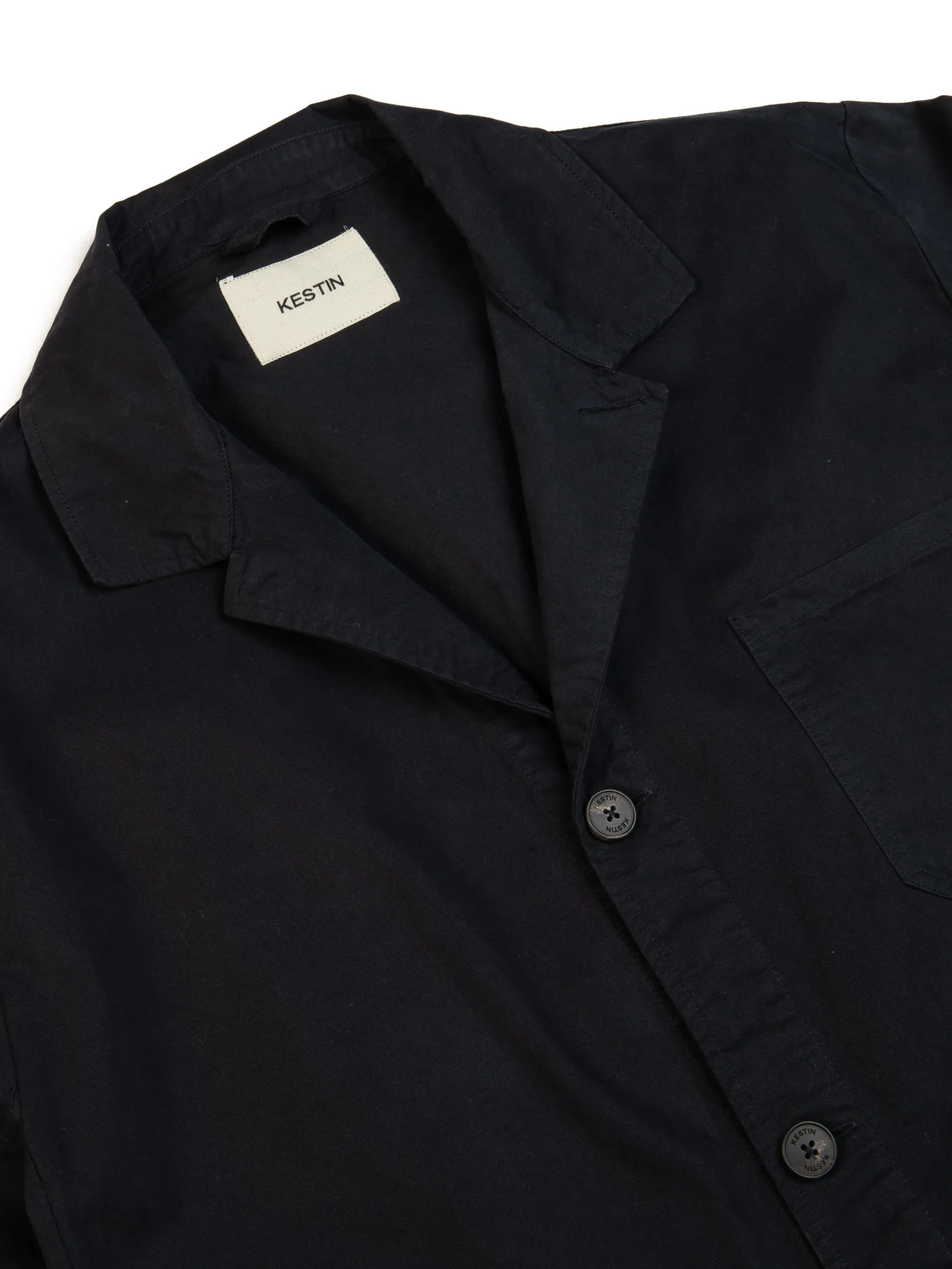 Port Jacket In Navy Cotton Twill