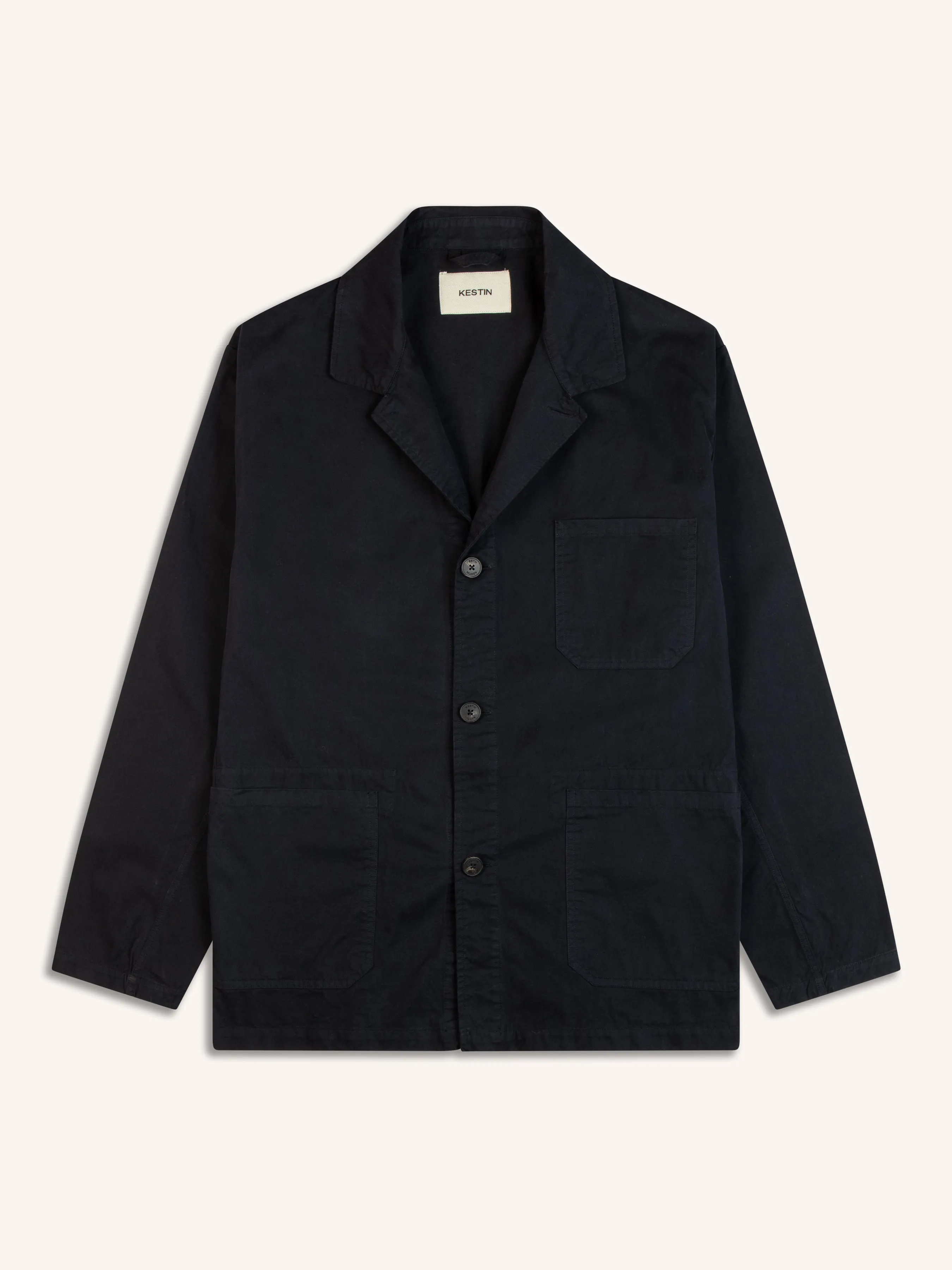 Port Jacket In Navy Cotton Twill