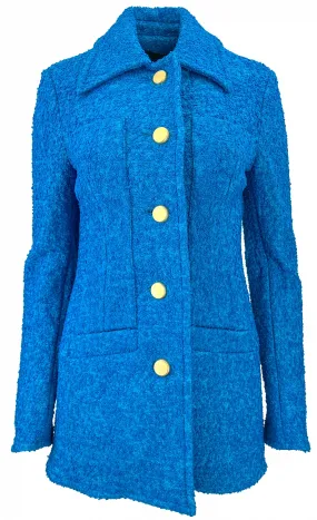 Proenza Schouler Stretch Bouclé Blazer in Turquoise