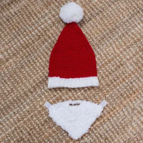 Red Heart Crochet Baby Santa Hat With Beard