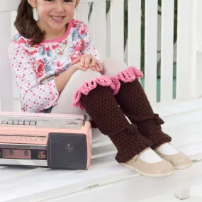 Red Heart Crochet Petal Leg Warmers