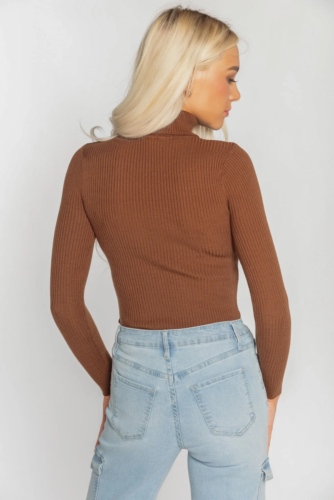 Ribbed Long Sleeve Turtleneck