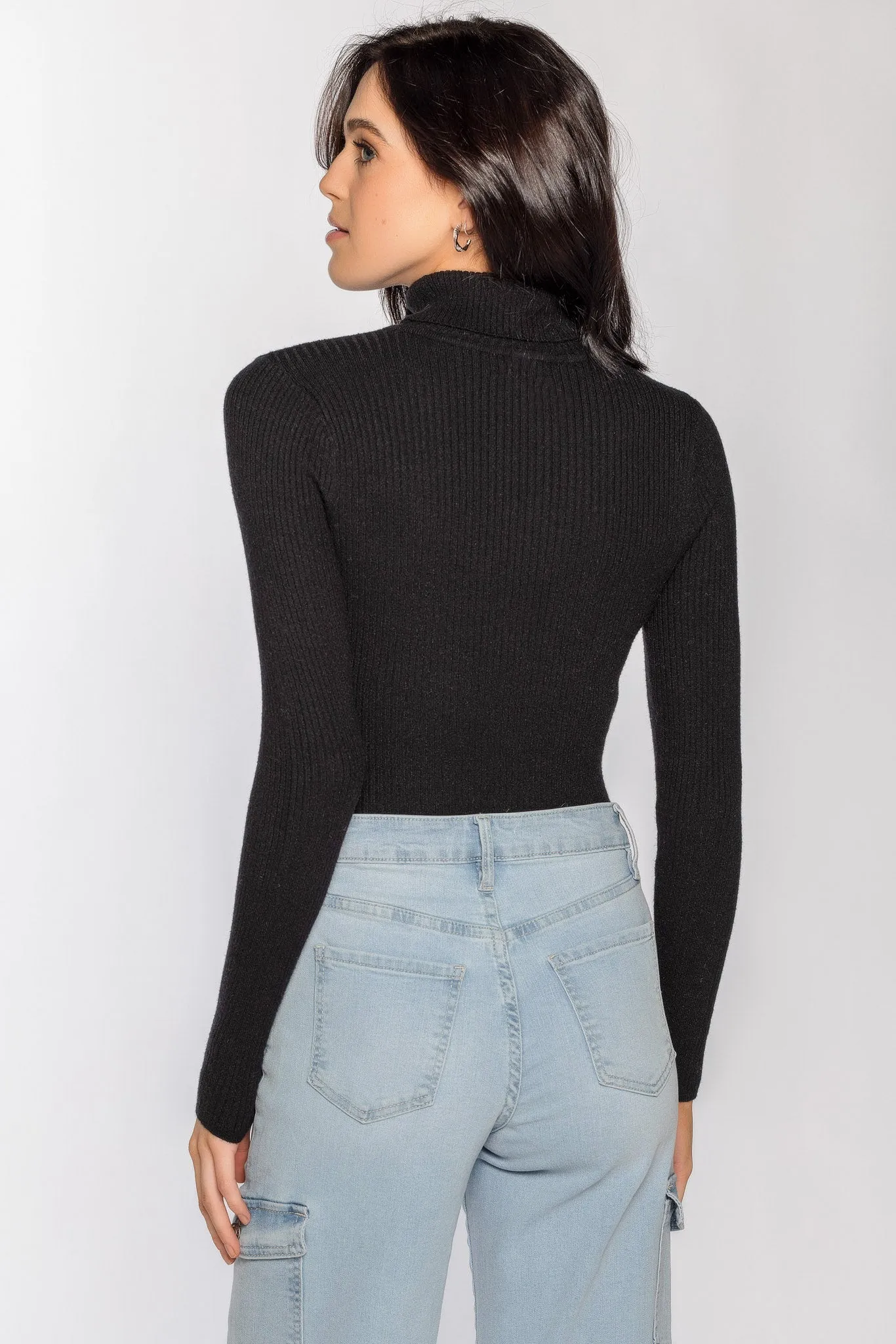 Ribbed Long Sleeve Turtleneck