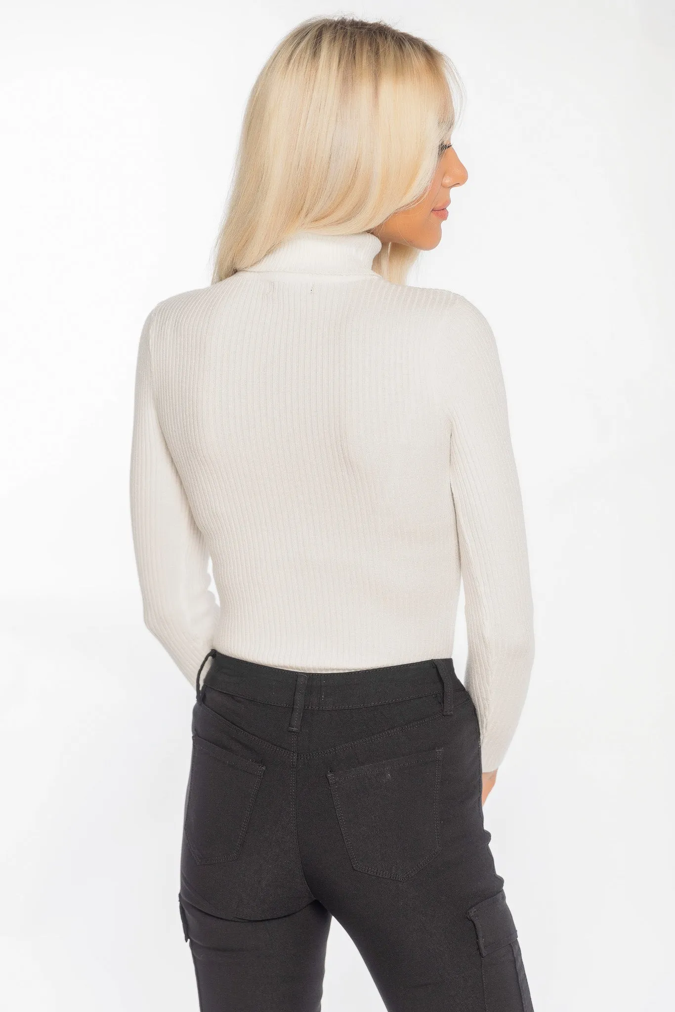 Ribbed Long Sleeve Turtleneck