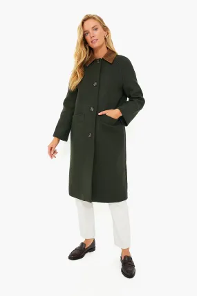 Sage Tartan Loretta Wool Coat