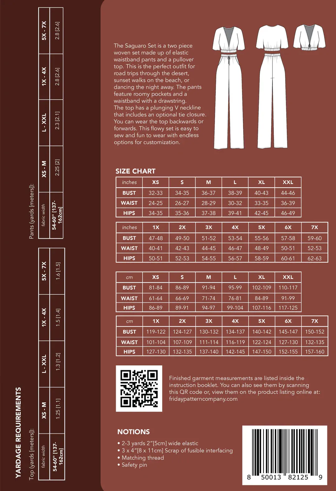 Saguaro Set - Sewing Pattern | Friday Pattern Company