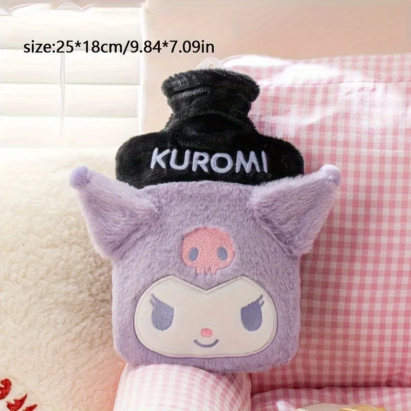 Sanrio Kuromi Hello Kitty Hot Water Bags - Winter Warmers for Tummies - Short Fleece Material - Suitable for Ages 14  - Sanrio Brand