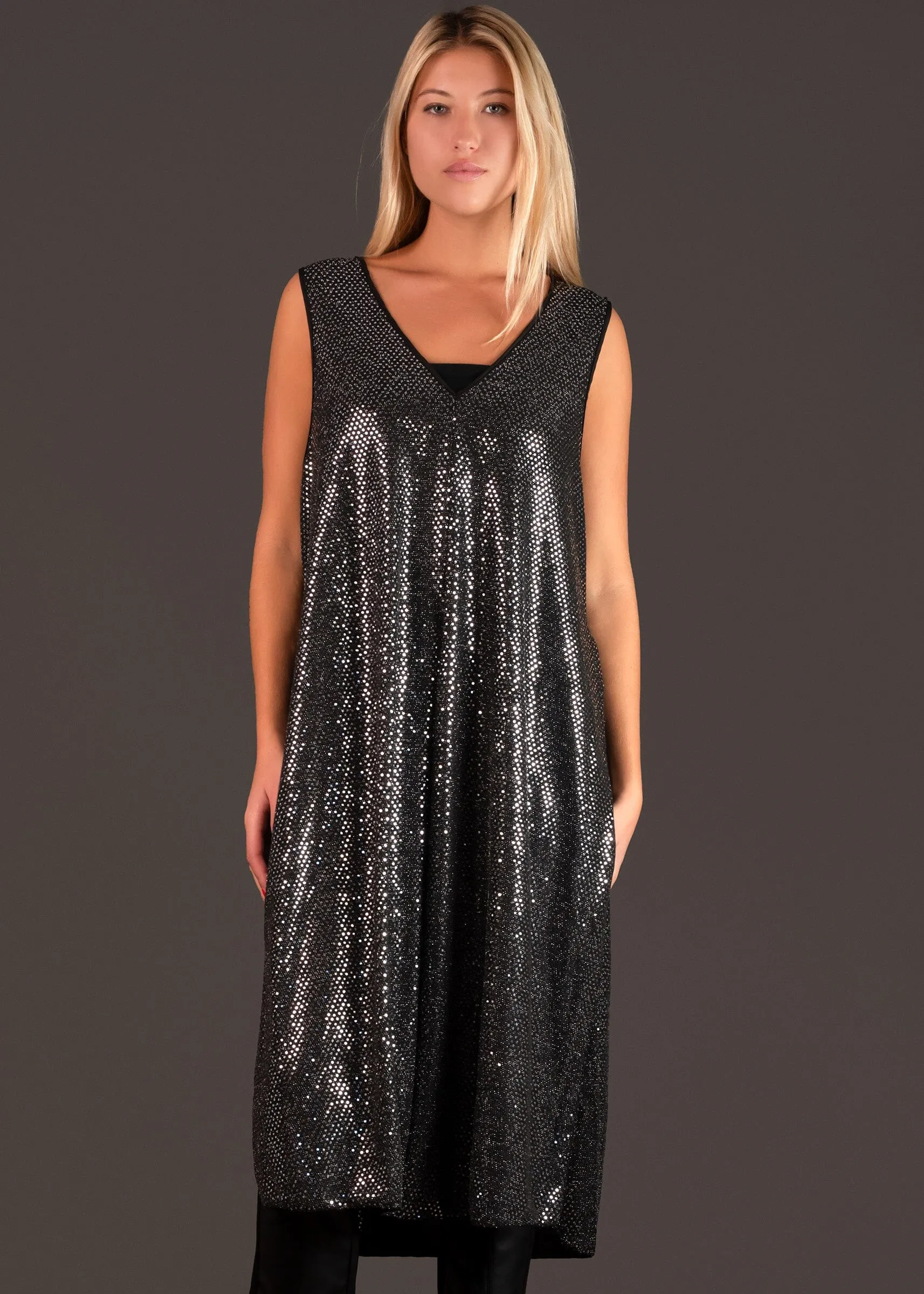 Sequin Layering Tank Dress