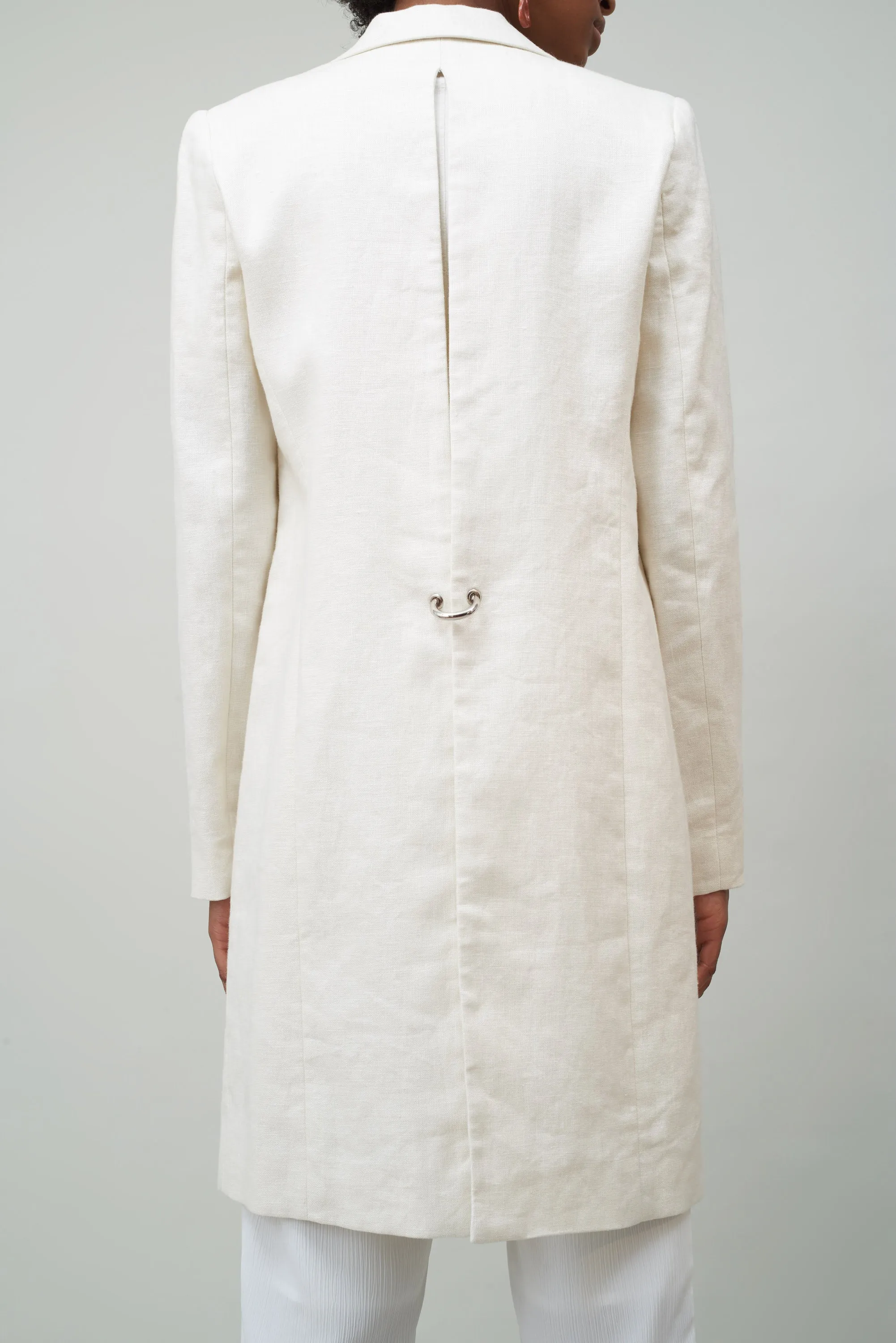 SLIT BACK COAT - IVORY