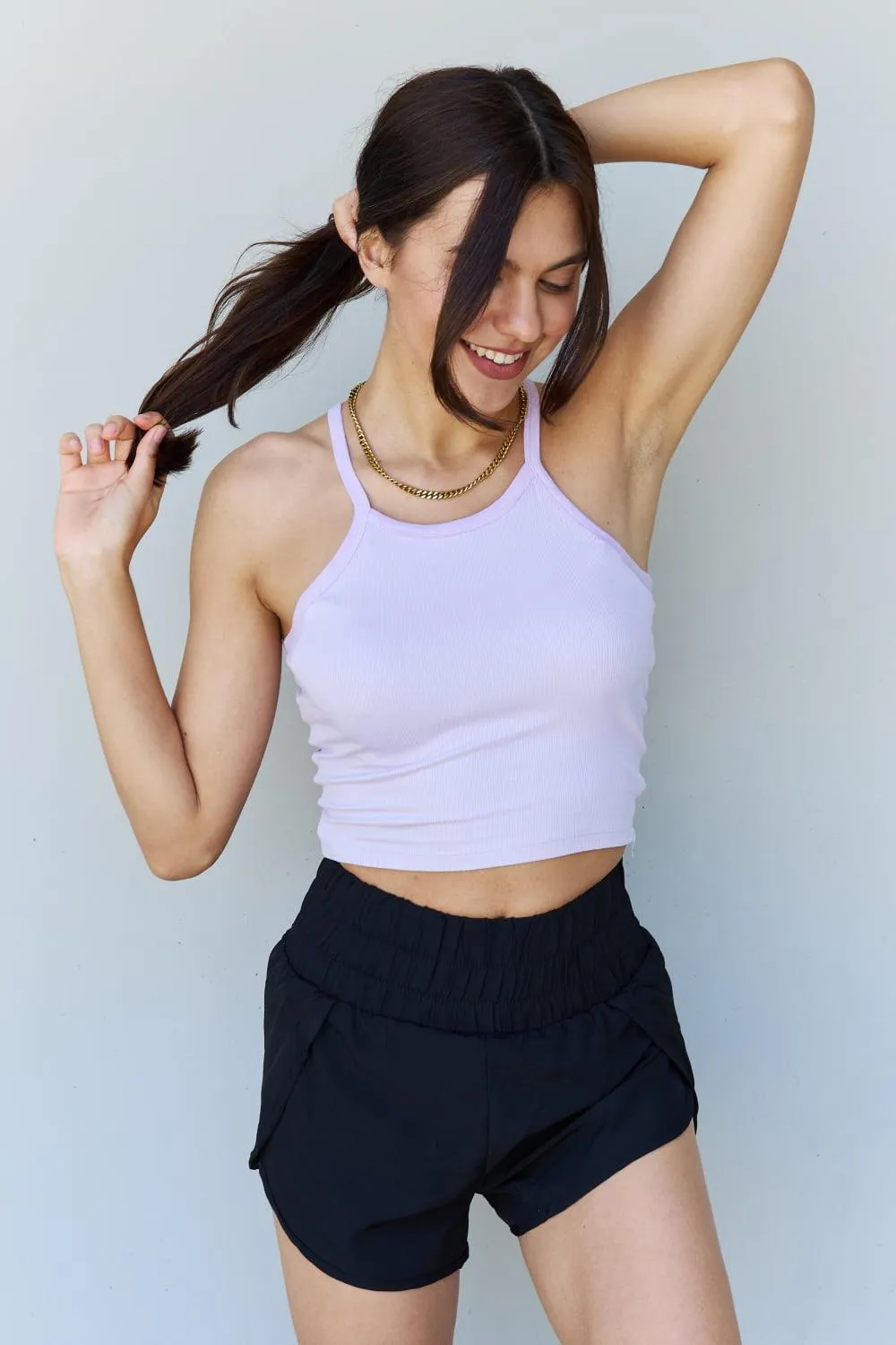 Soft Modal Ribbed Tank Top in Lavender