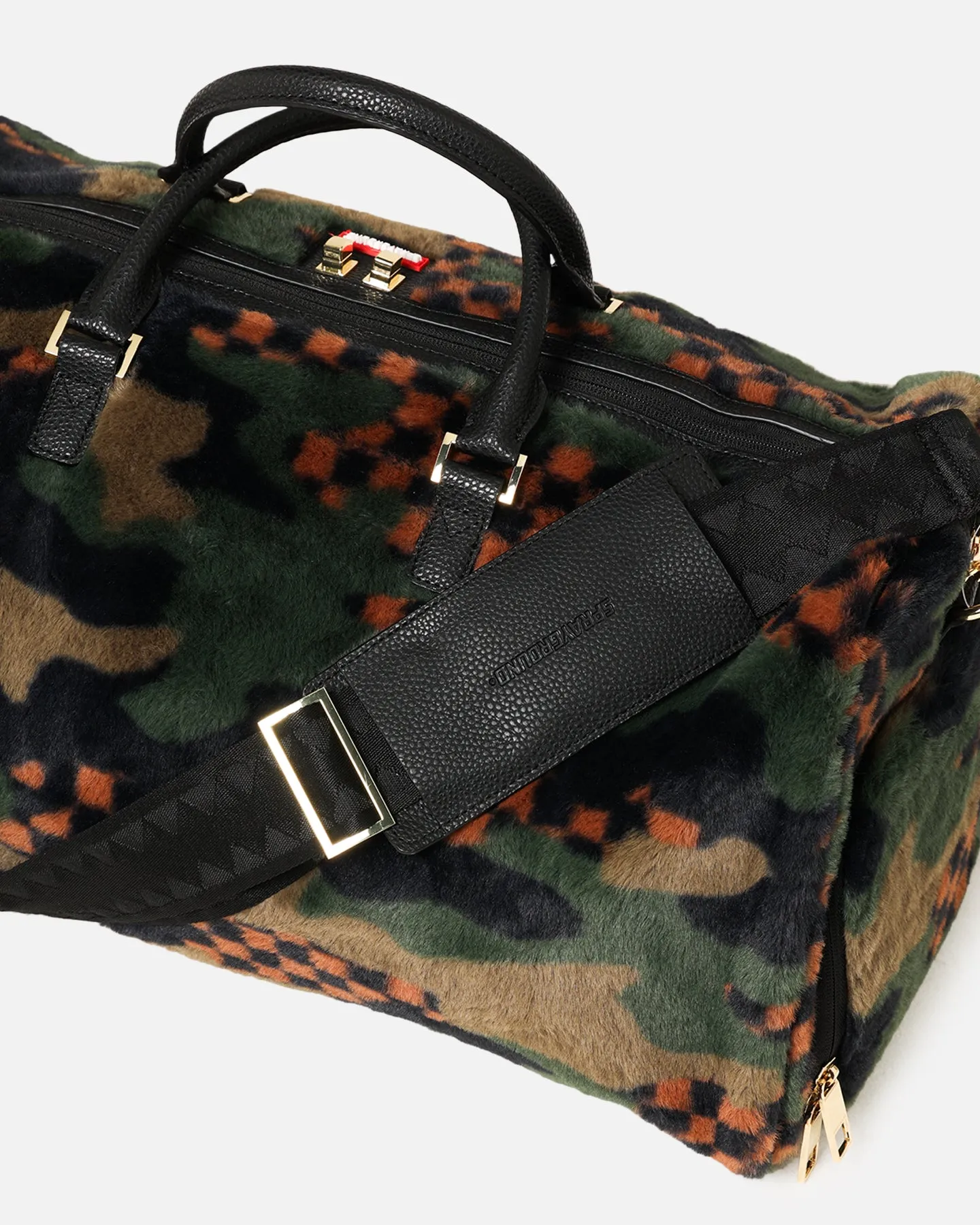 Sprayground Green 3AM Fur Duffel Multi