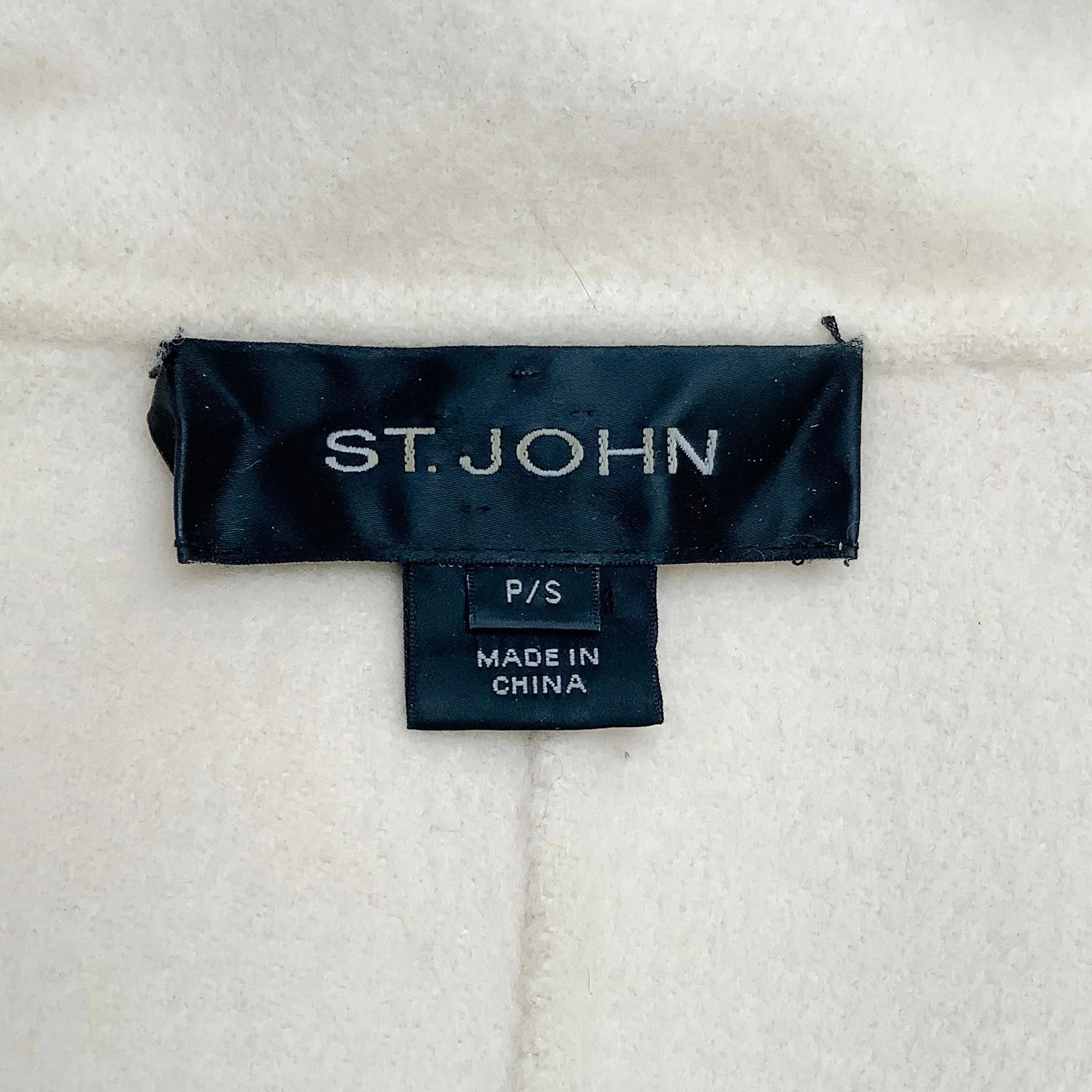 St. John Ivory Double Breasted Cape