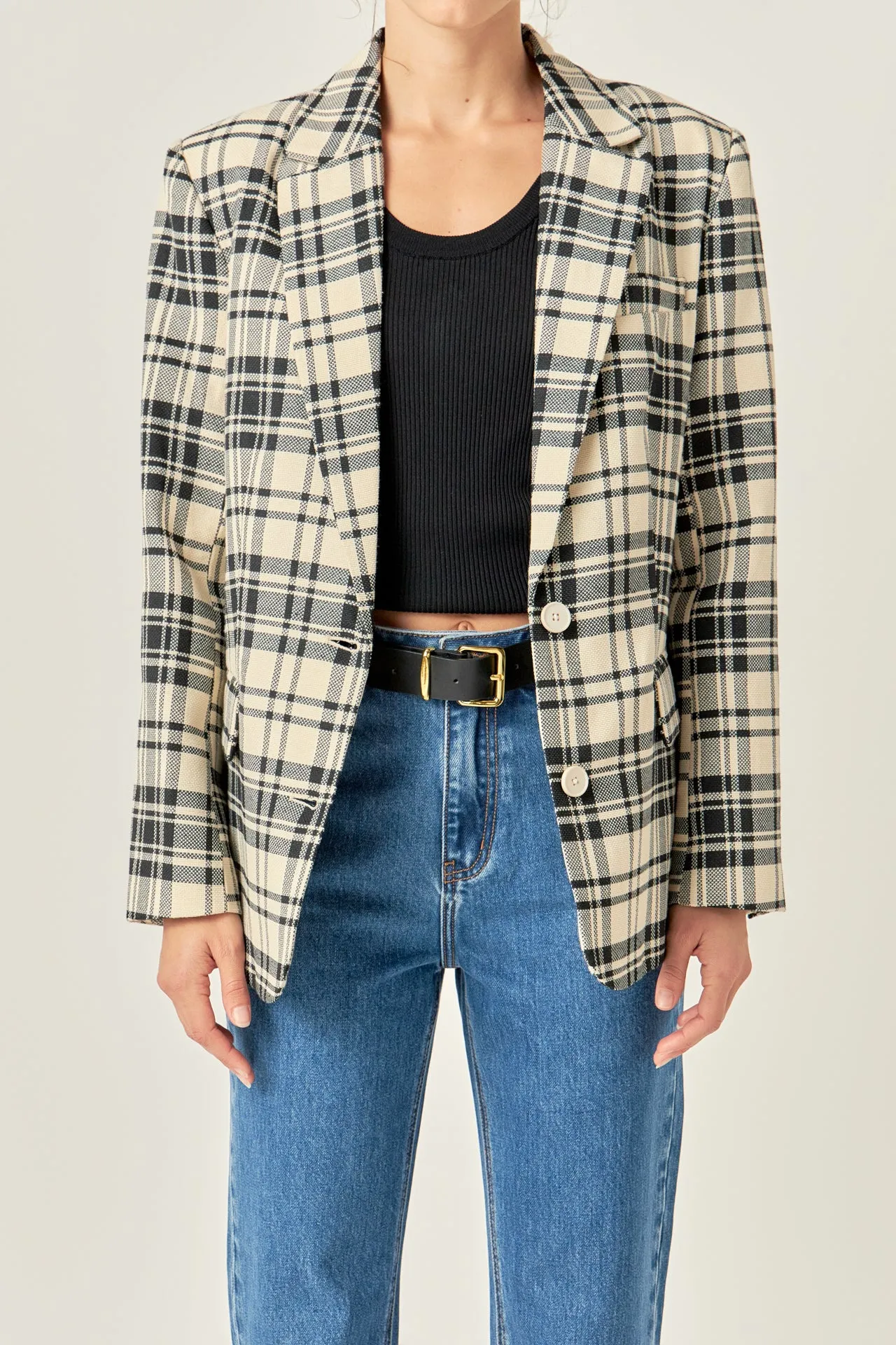 Statement Plaid Blazer