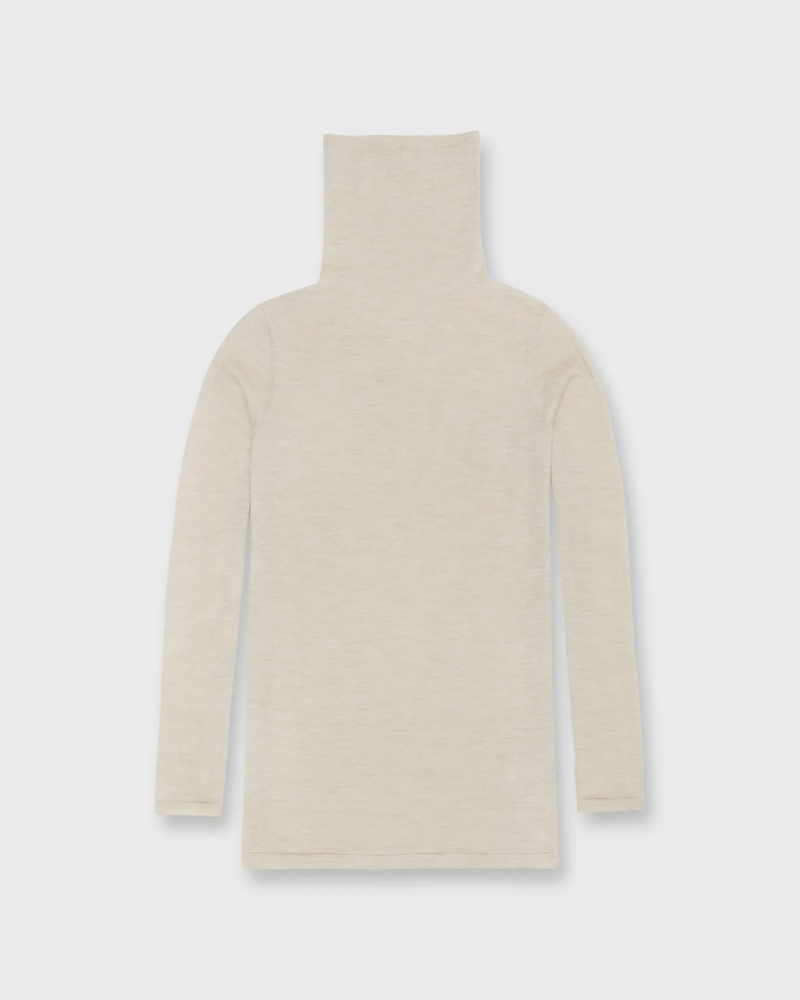 Superfine Funnel-Neck Sweater in Sandstone Cashmere