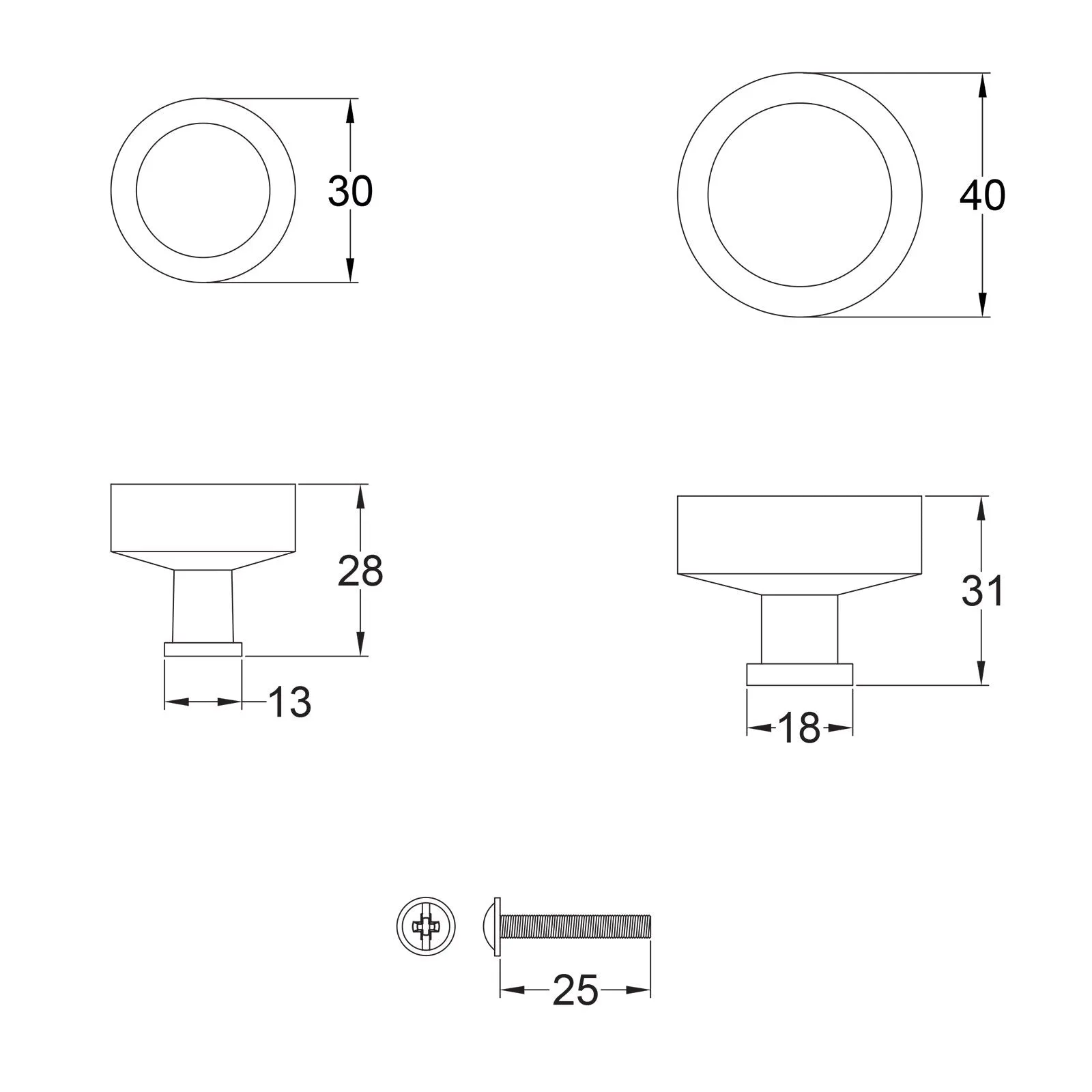 Taunton Cabinet Knobs with Armor-Coat