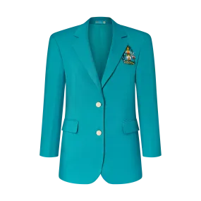 THE MEN'S OVERSIZED DIPLOMAT BLAZER-AQUA