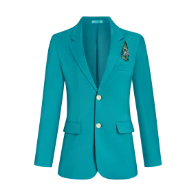 THE WOMEN'S OVERSIZED DIPLOMAT BLAZER-AQUA