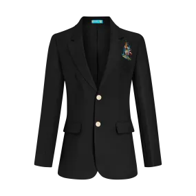 THE WOMEN'S OVERSIZED DIPLOMAT BLAZER-BLACK