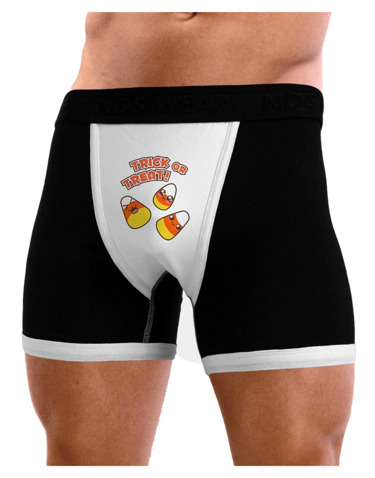 TooLoud Trick or Treat Cute Candy Corn Halloween Mens Boxer Brief Underwear