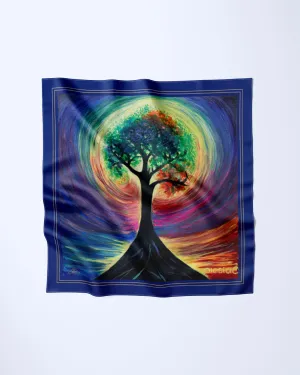 TREE OF LIFE Designer 100% Silk Scarf Art-A-Porte by Alesia Chaika