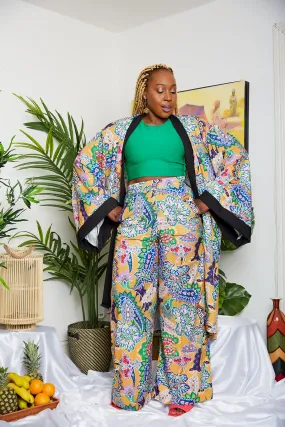 Tropical Crepe Print Pallazo Trouser (Matching Kimono Sold separately) - Lynette