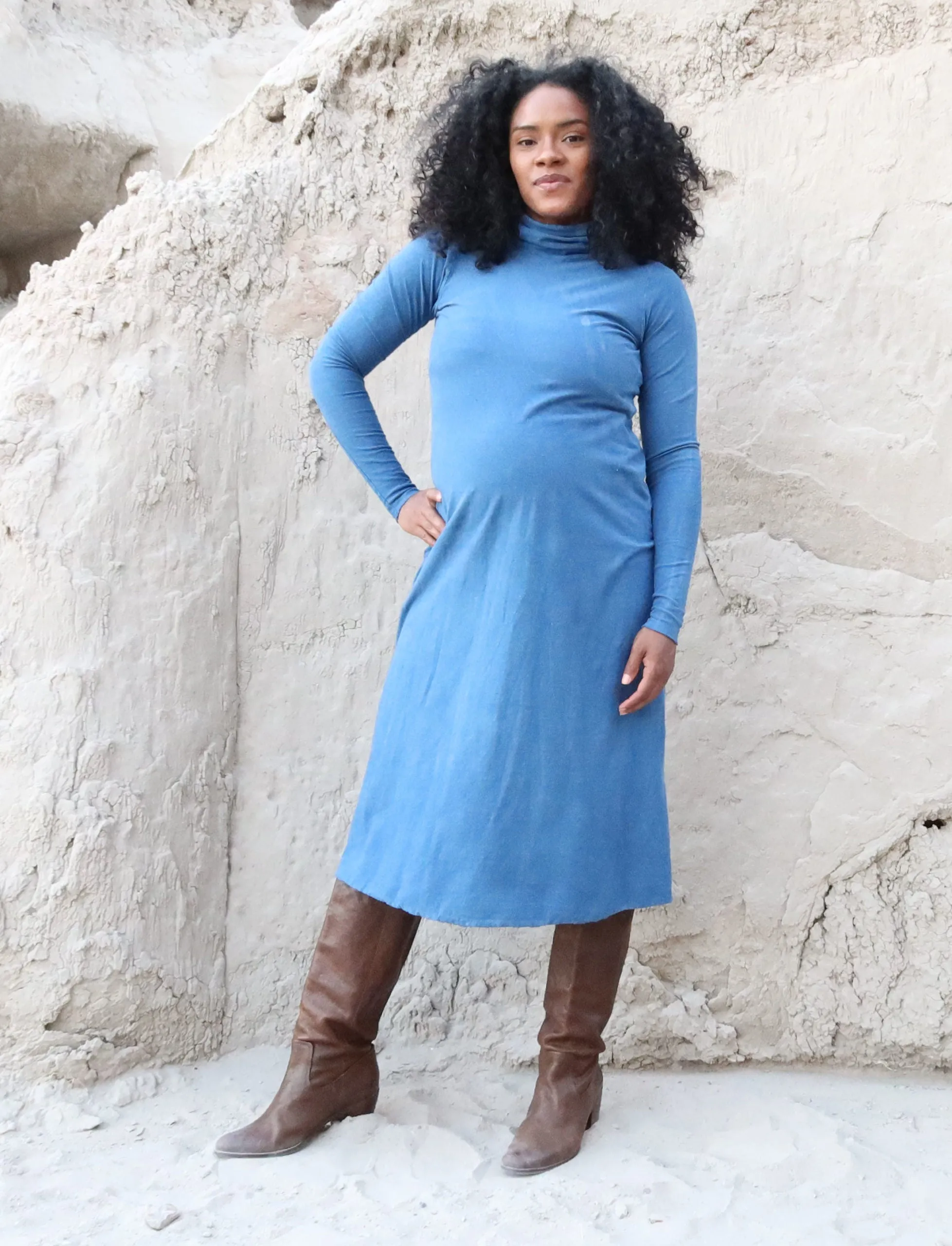 Turtleneck Ojai Below Knee Dress