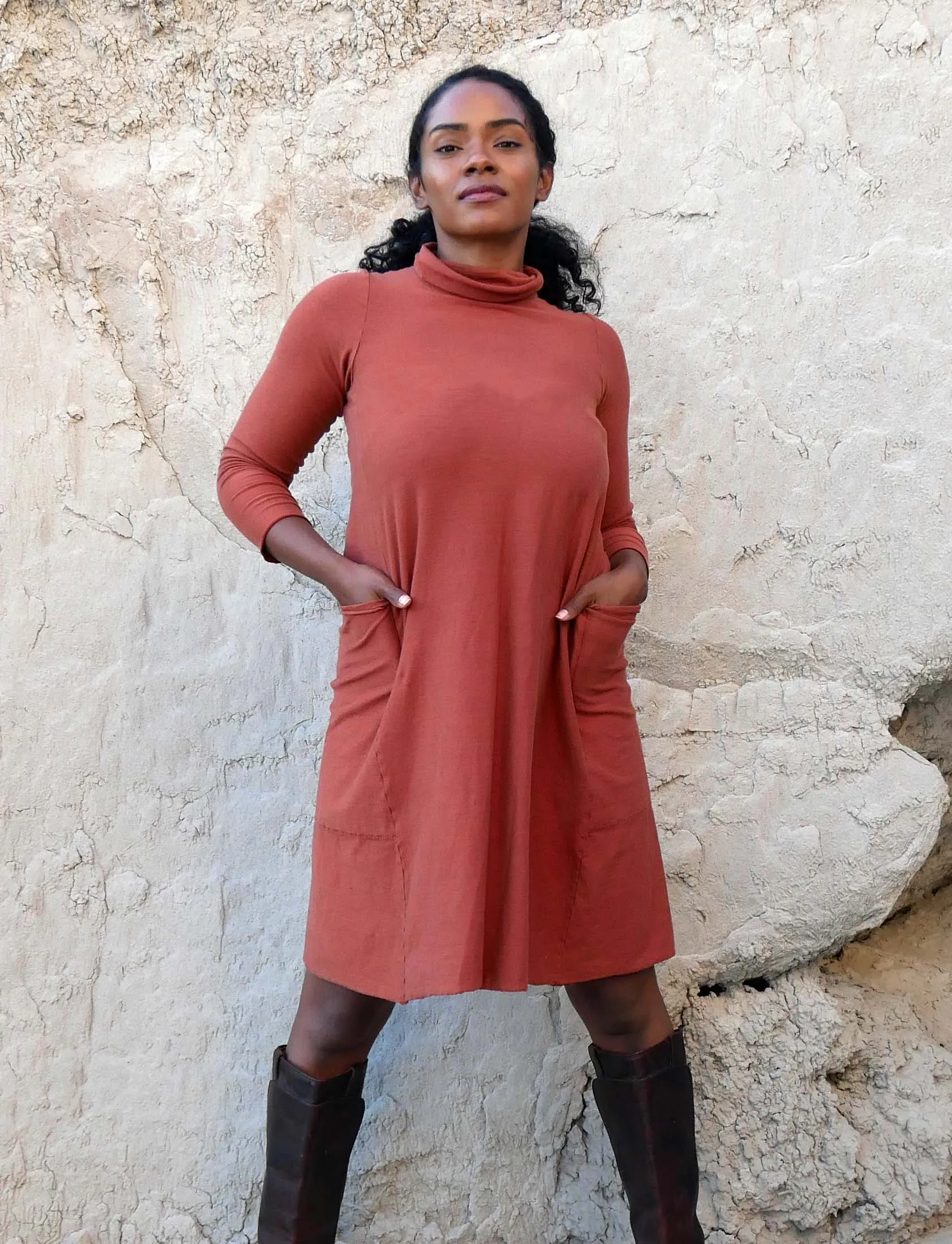 Turtleneck Perfect Pockets Wanderer Short Dress