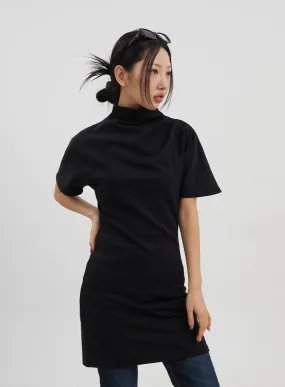 Turtleneck Short Sleeve Mini Dress CJ330